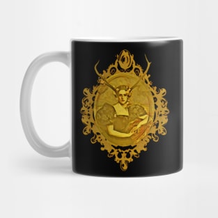 Aesthetics, darkness, gothic, Halloween, Horror, romantic, moon, dark academia, love, romantic, statue, vintage, retro, artistic, artsy, classy, butterfly, flowers, floral Mug